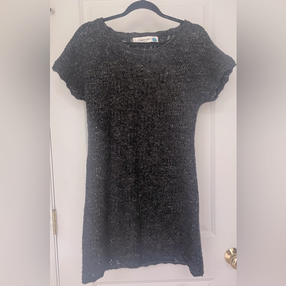 Anthropologie Sparrow Black Sweater Dress Womens Medium Spring or Fall Clothing